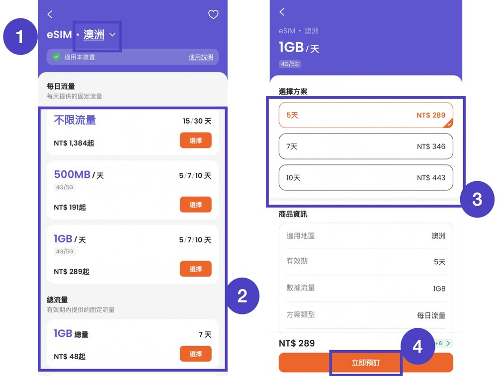 Klook eSIM啟用步驟-1