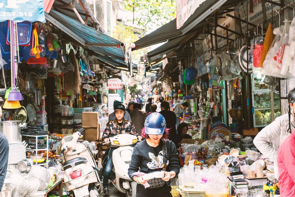 Market scene in Vietnam