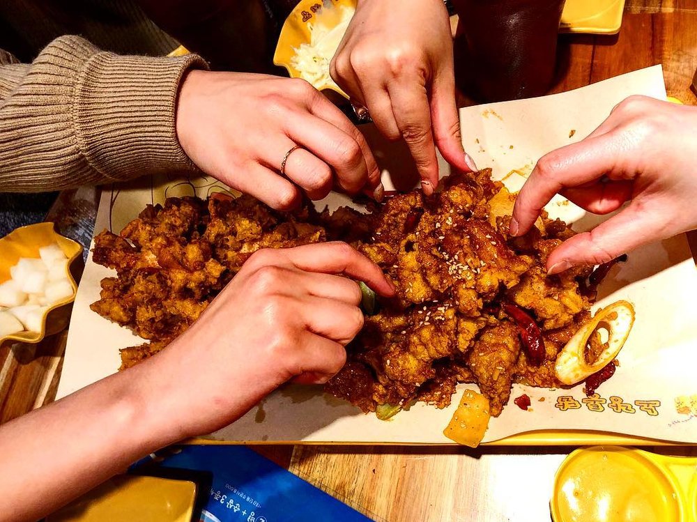 韓国 フライドチキン ノラントンタッ