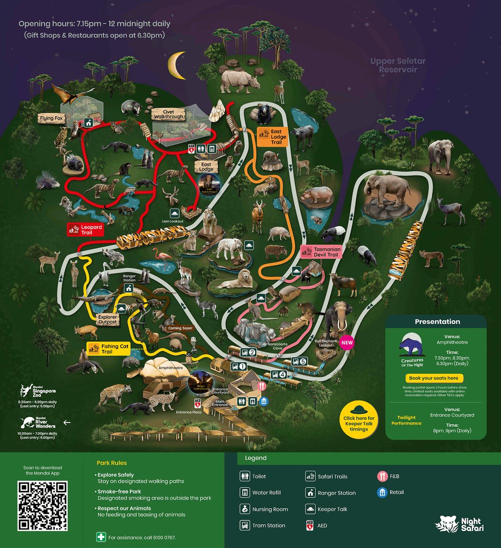 night safari map
