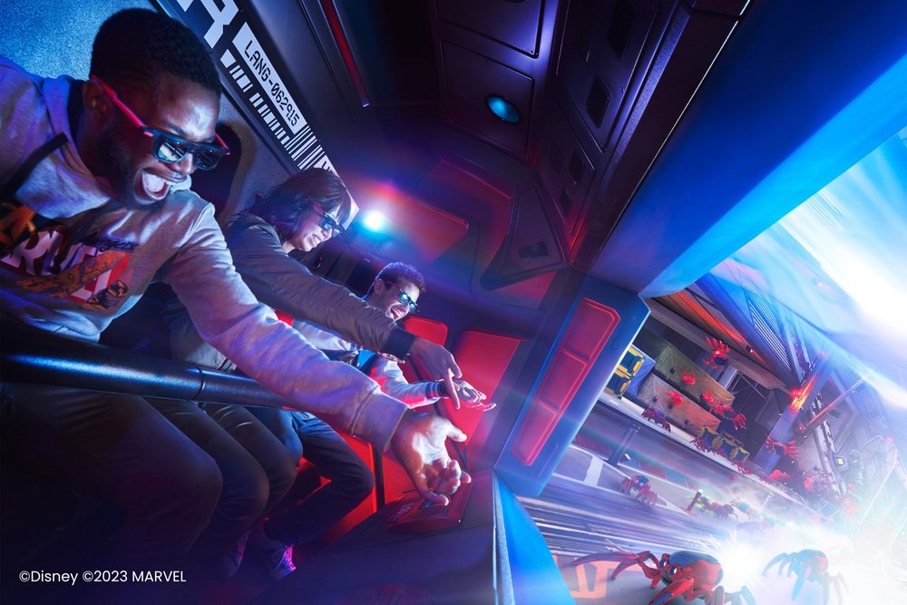 people enjoying a ride in disneyland paris