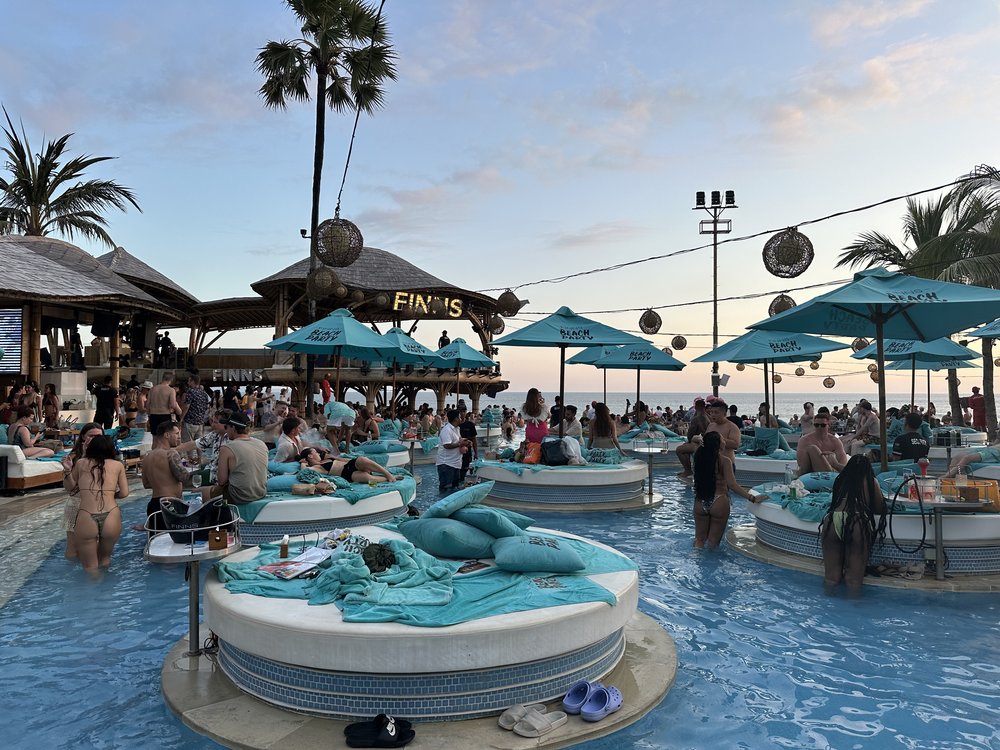 finns beach club pool area