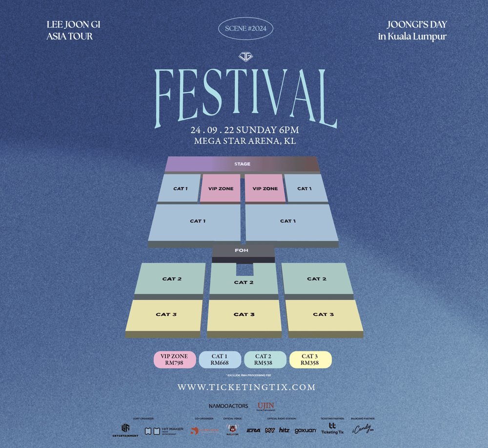 Lee Joon Gi 2024 in Kuala Lumpur seat map ticket price