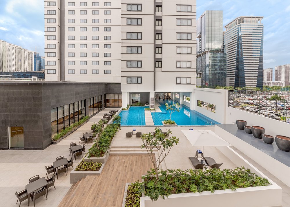 Pool area of a hotel