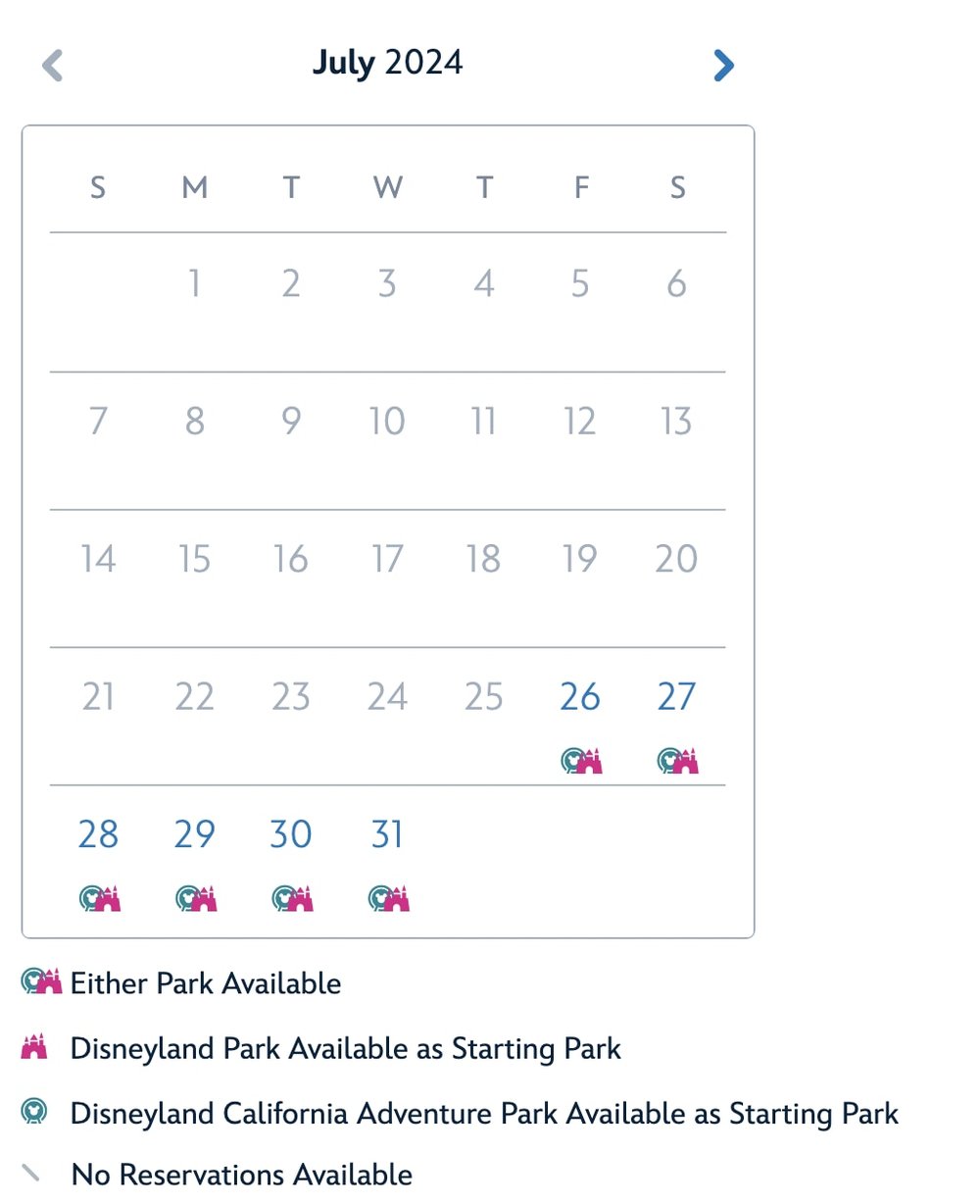 1. 前往加州迪士尼官網確認是否可以預訂