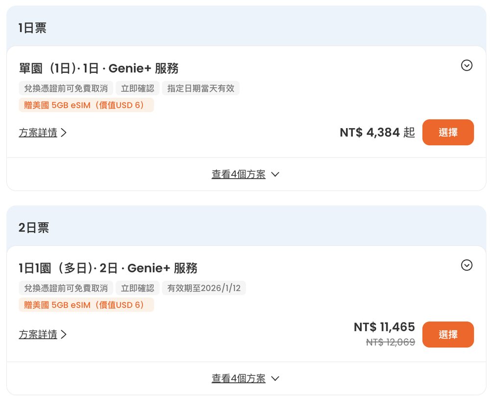 加州迪士尼 購票資訊