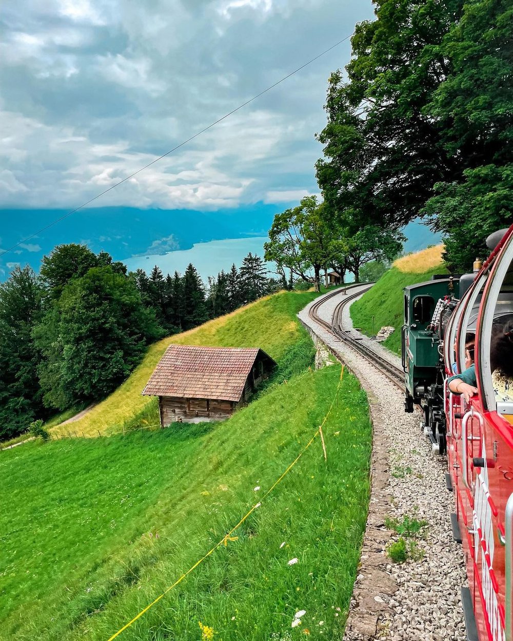 Brienzer Rothorn mountain railway in Switzerland