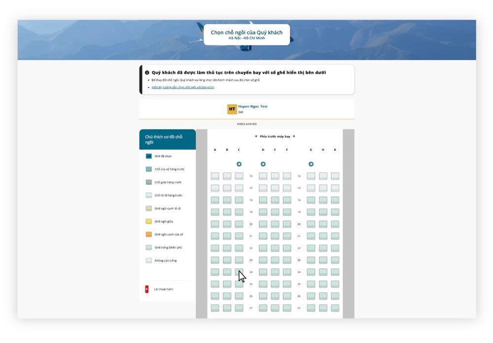 Check in Online Vietnam Airlines