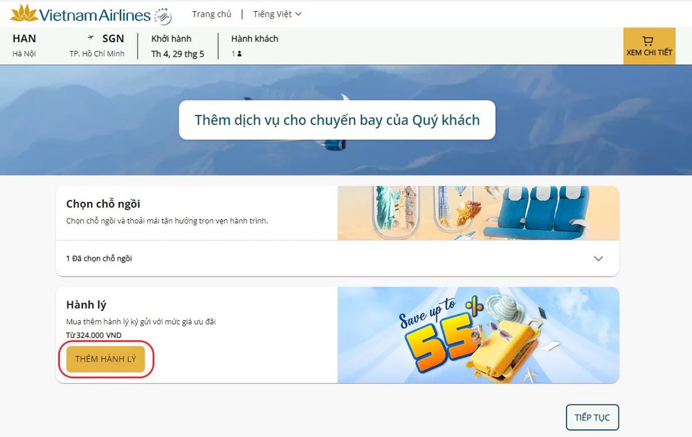 Check in Online Vietnam Airlines