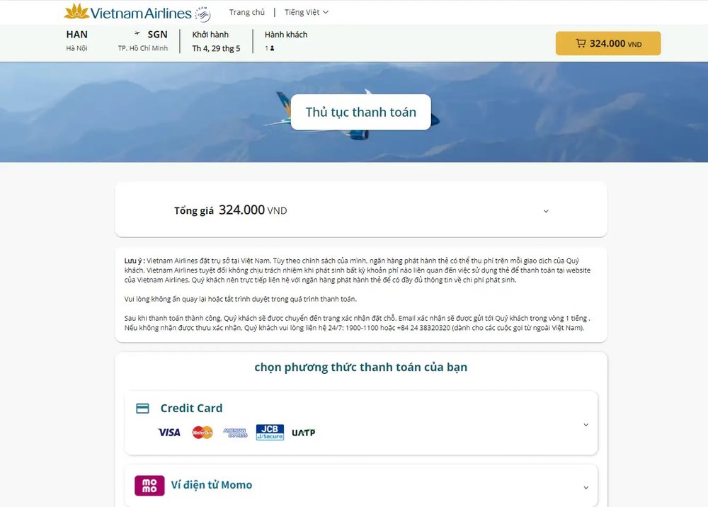 Check in Online Vietnam Airlines