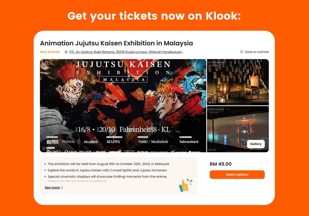 How to get Animation Jujutsu Kaisen Exhibition in Malaysia tickets