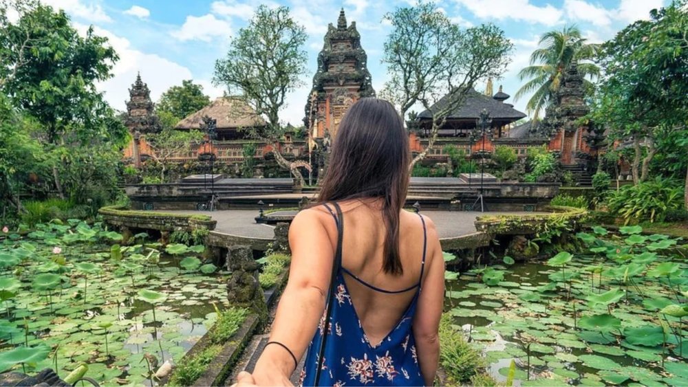 9. Marvel at the lotus ponds at Saraswati Temple