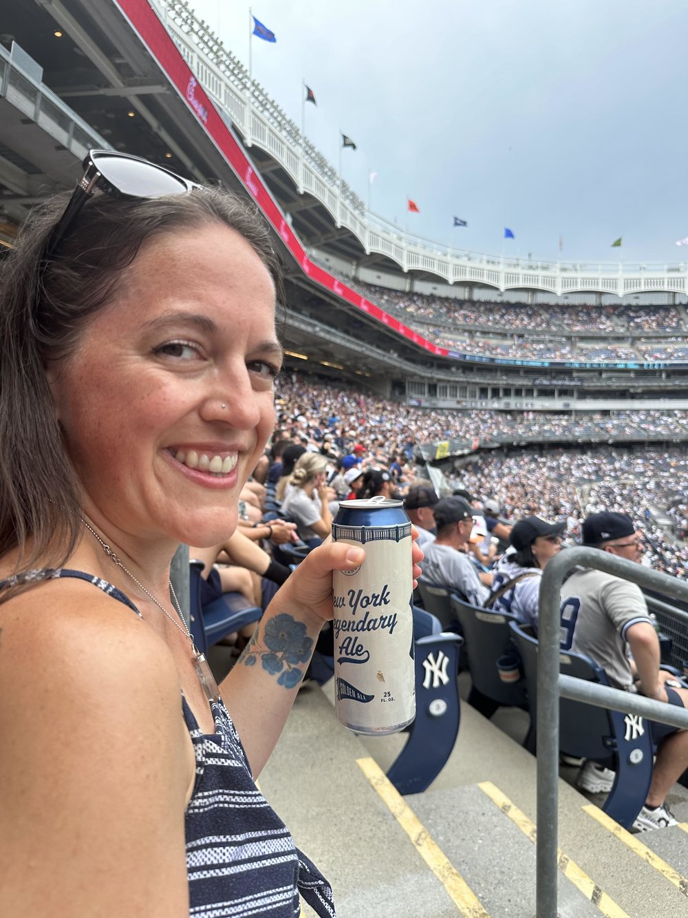lady in yankees stadium