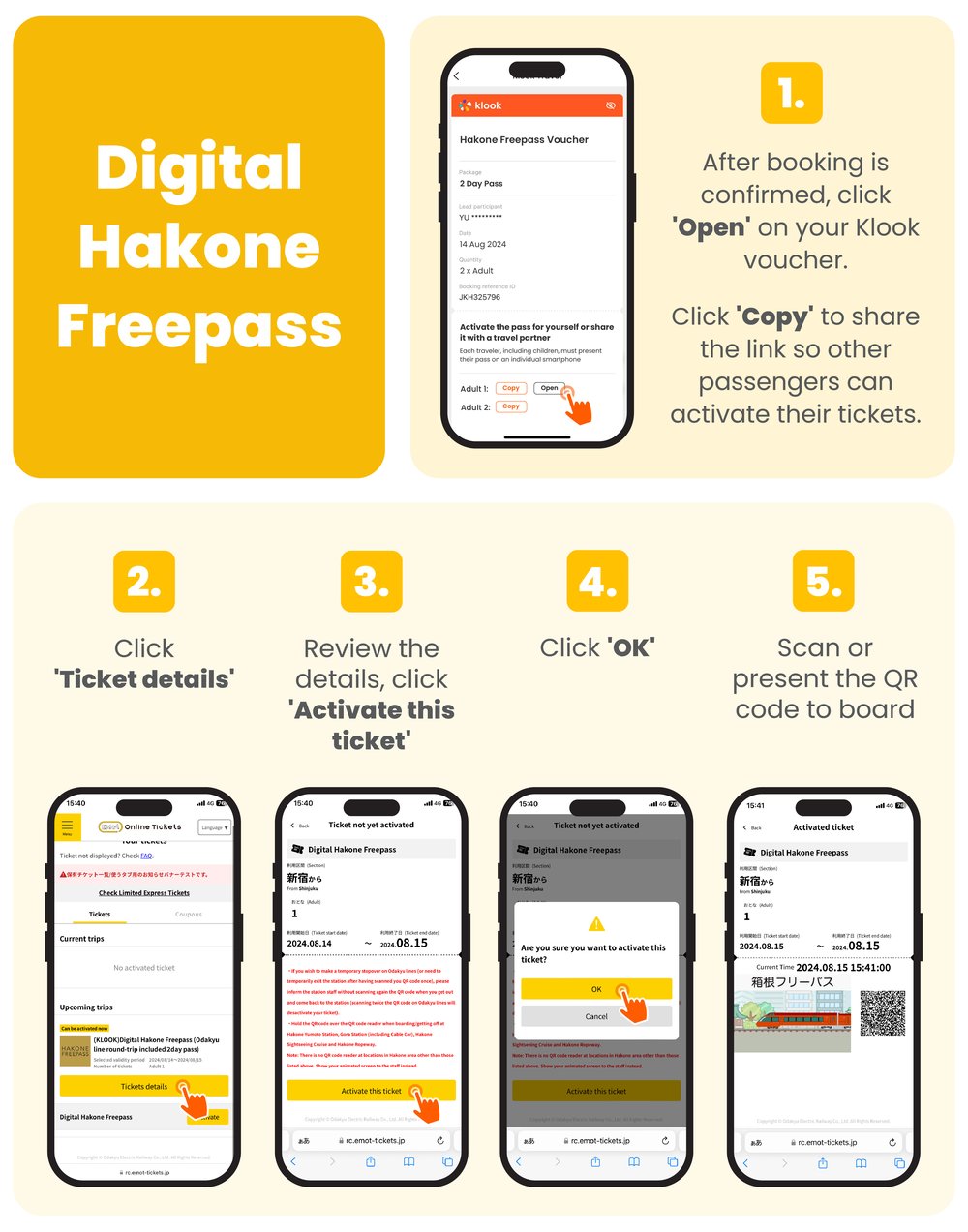 Digital Hakone Freepass - Using QR Code to Board