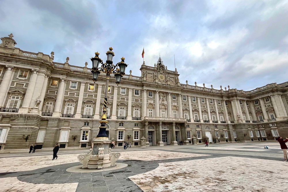 facade of royal palace of madrid