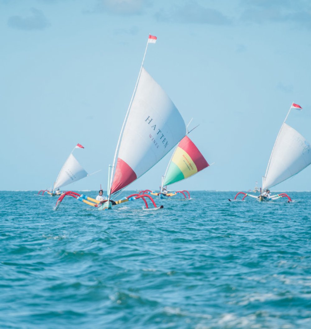sanur bali - kite flying in sea