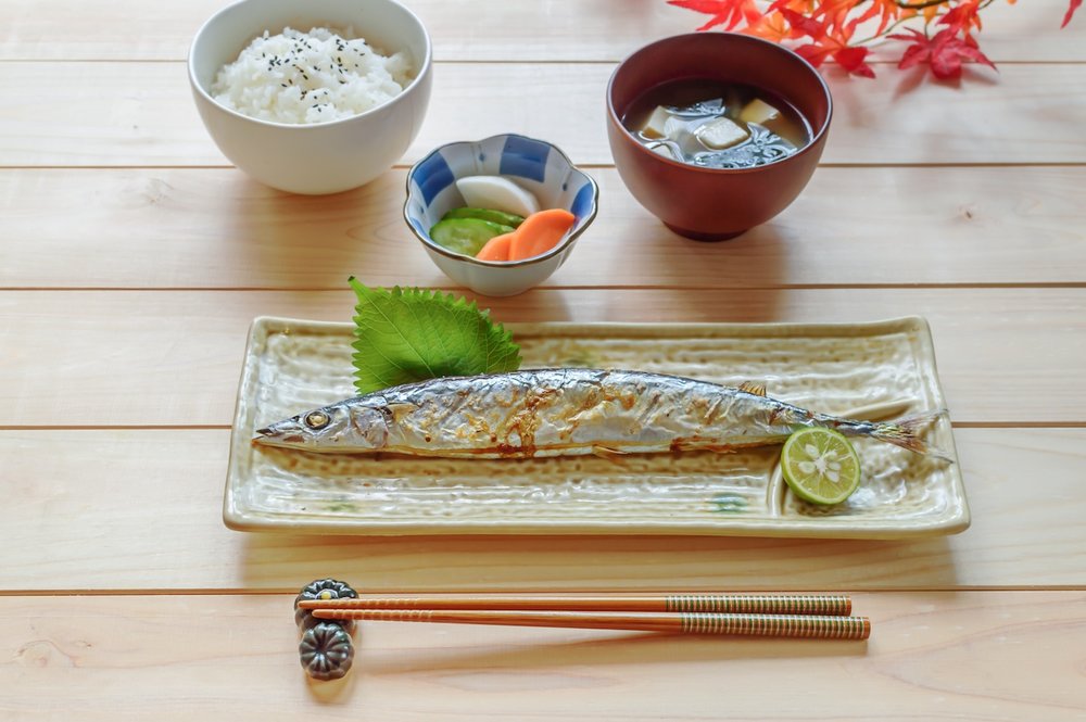 Sanma Shioyaki (Salt-Grilled Pacific Saury), Japan Autumn dish