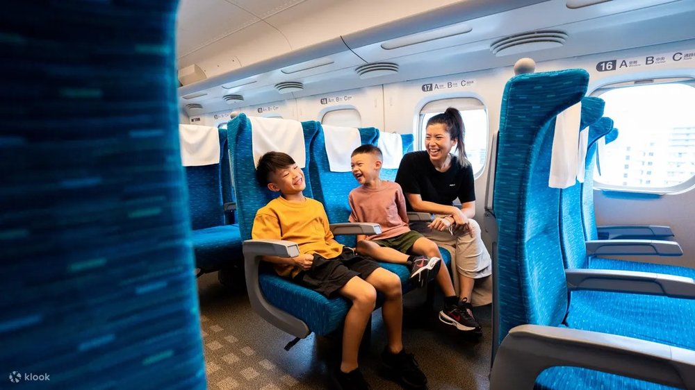 people laughing in train