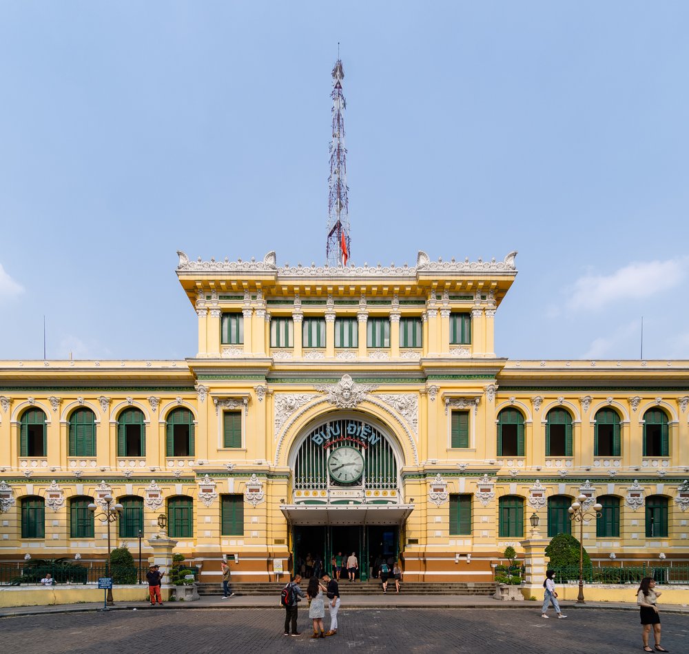 Saigon central post office facade