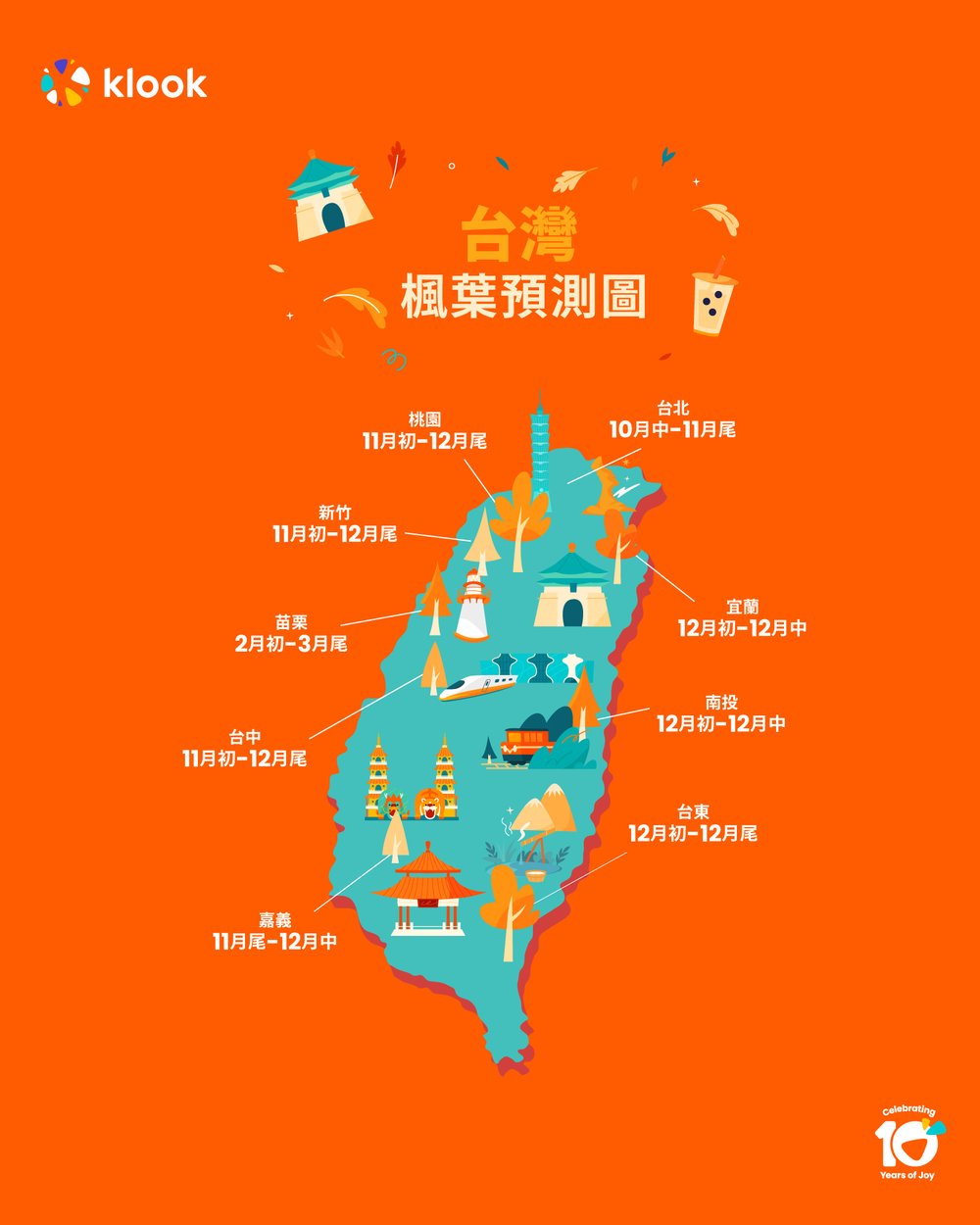 2025 台灣楓葉預測圖