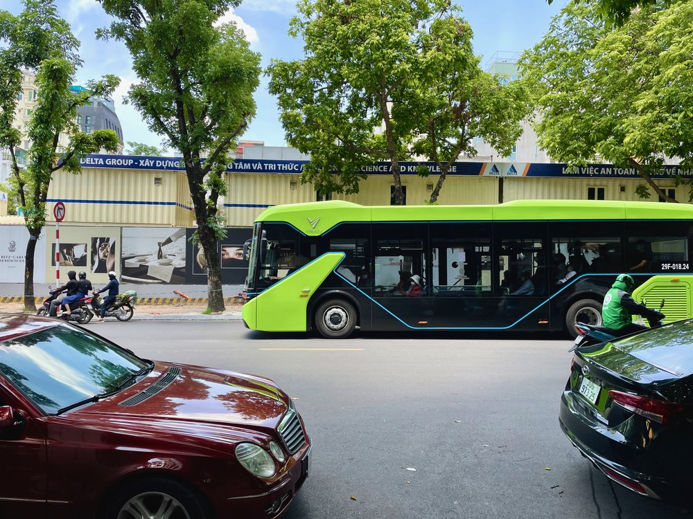 Vinfast electric bus in Vietnam