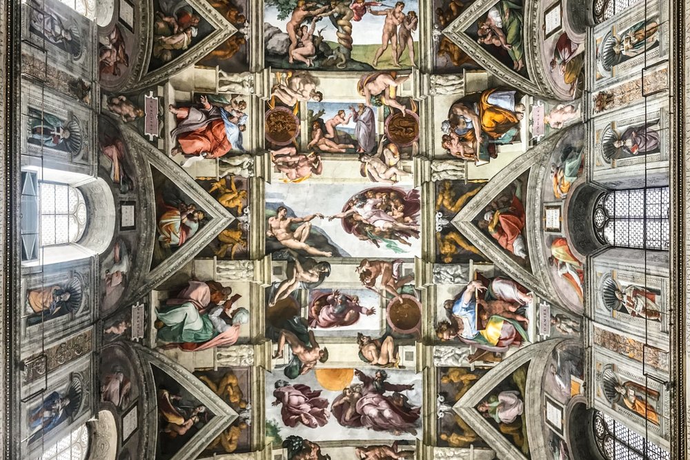 Image of the ceiling of the sistine chapel