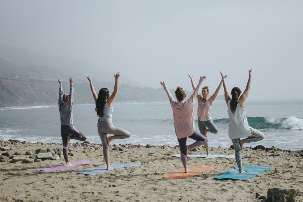 Yoga in the beach