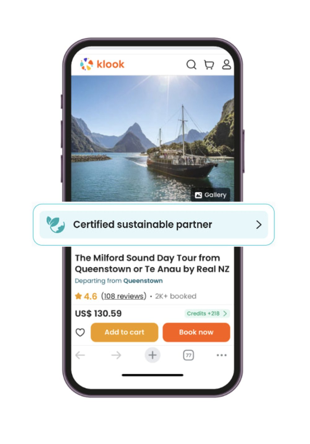 Klook Sustainable Partner Badge