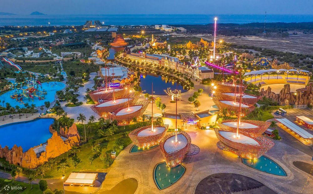 Aerial view of VinWonders Nam Hoi An Theme Park
