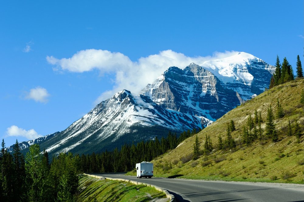 enroute to Banff National park