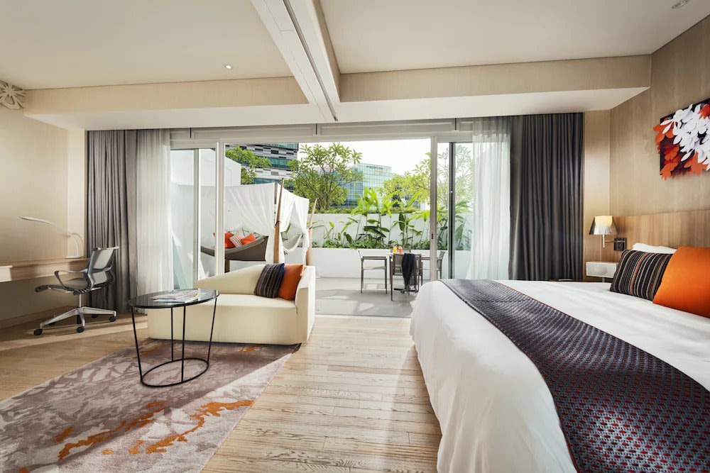 Room design inside a hotel on Changi airport