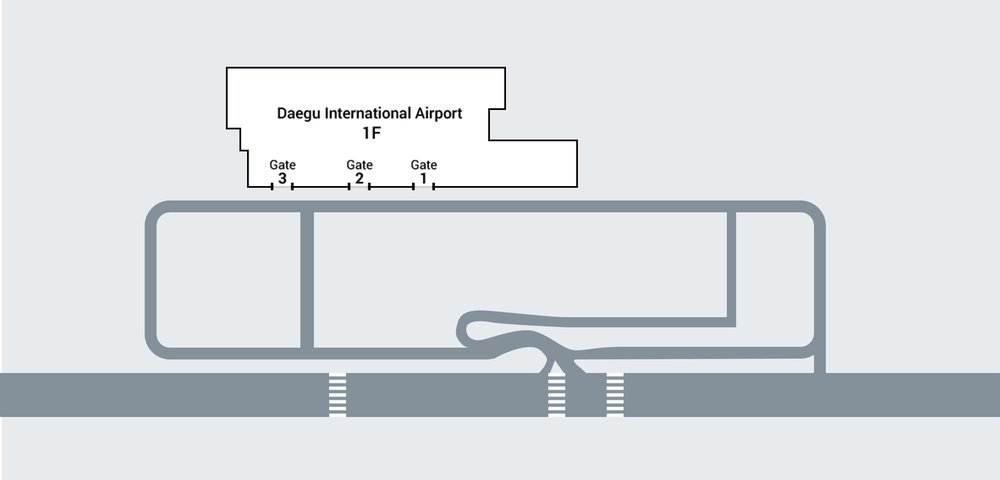 大邱機場 公車站地圖