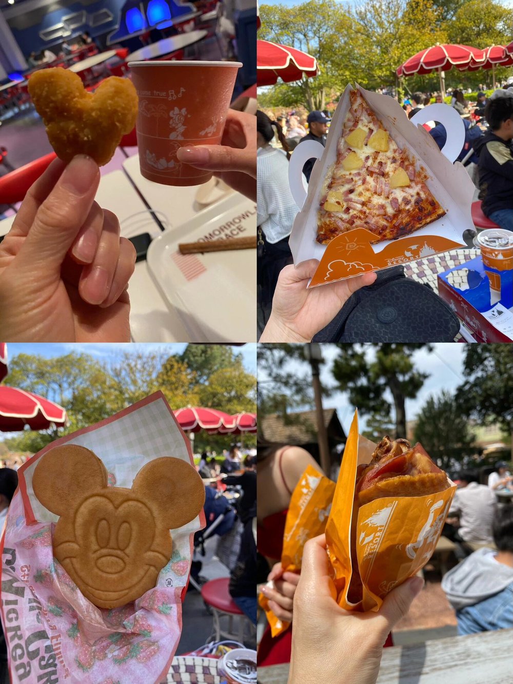 東京迪士尼 卡通造型鬆餅跟披薩