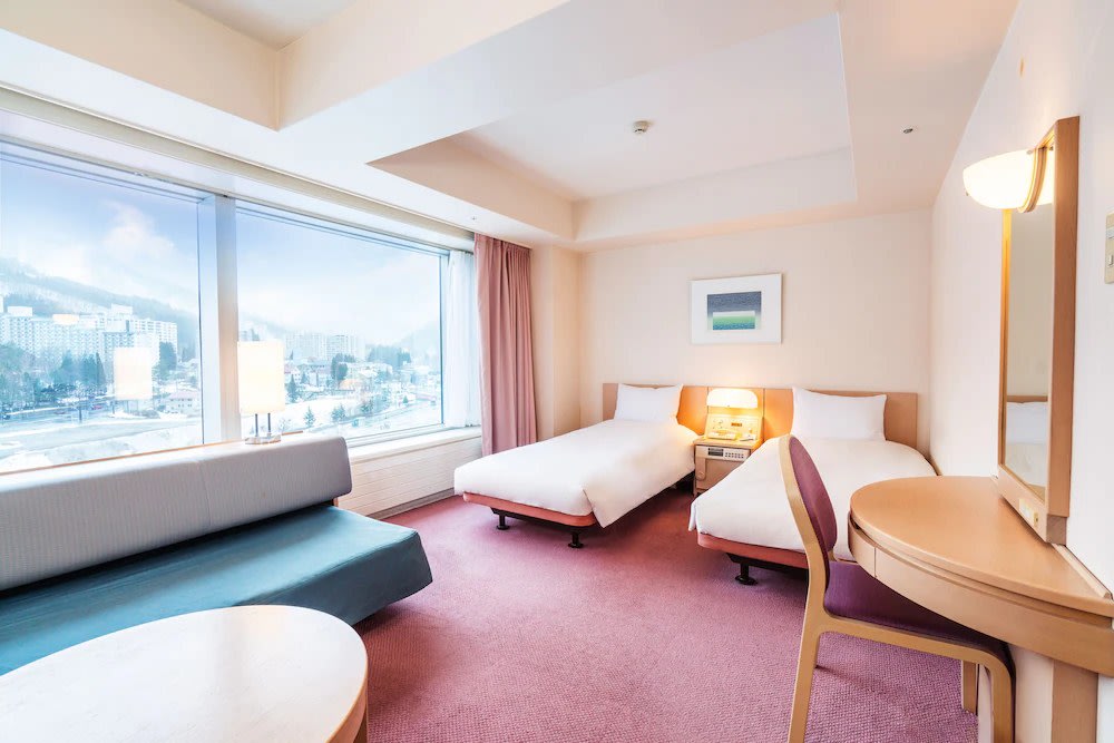 Twin bed room at the Naeba Prince Hotel