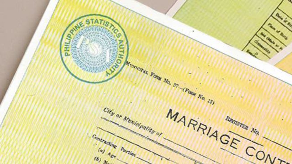 PSA Marriage certificate