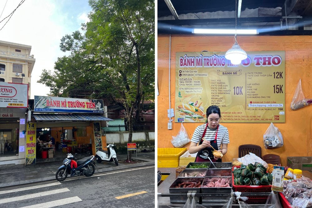 Central Vietnam Itinerary - Hue Bánh Mì Trường Tiền O Tho