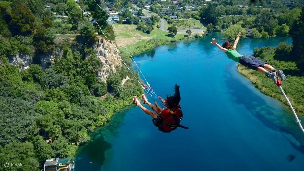 New Zealand North Island Road Trip Itinerary - Taupo Bungee Jump and Extreme Swing by AJ Hacket
