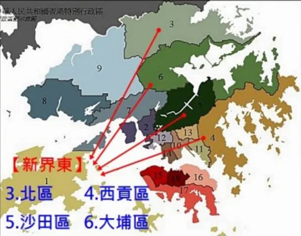 ▲ 新界東-行政區域圖