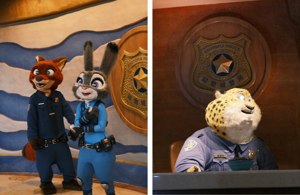 上海迪士尼｜動物方城市經典角色哈茱蒂、胡尼克、洪金豹
