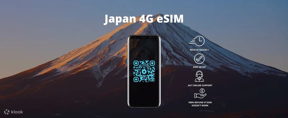 eSIM Nhật Bản (Gửi Mã QR Qua Email)