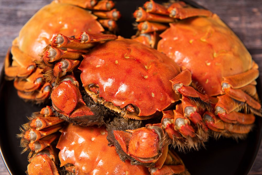 Cua Lông Hấp Ăn Cùng Giấm Đen 