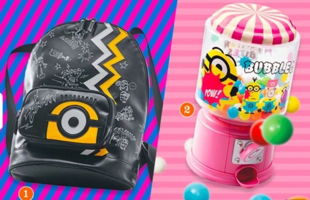 小小兵樂園周邊＆爆米花桶（圖片來源：日本環球影城）