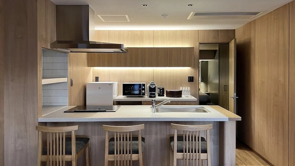 Fully equipped kitchen in Rinn Gion Shirakawa