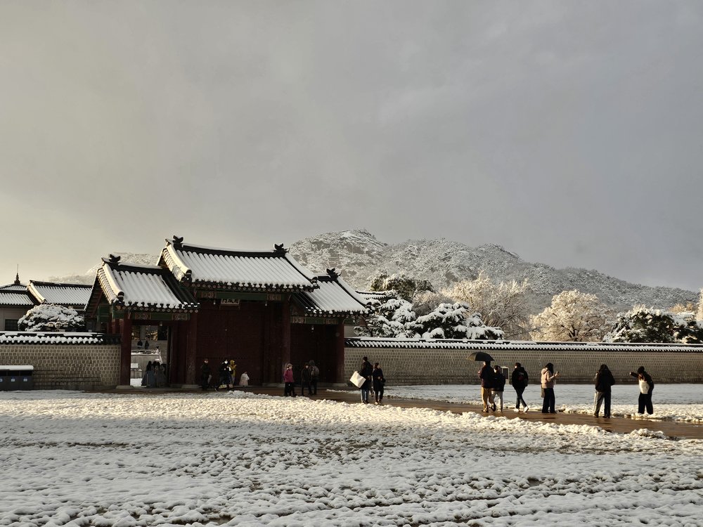 Gyeongbokgung Palace in Seoul South Korea during Winter