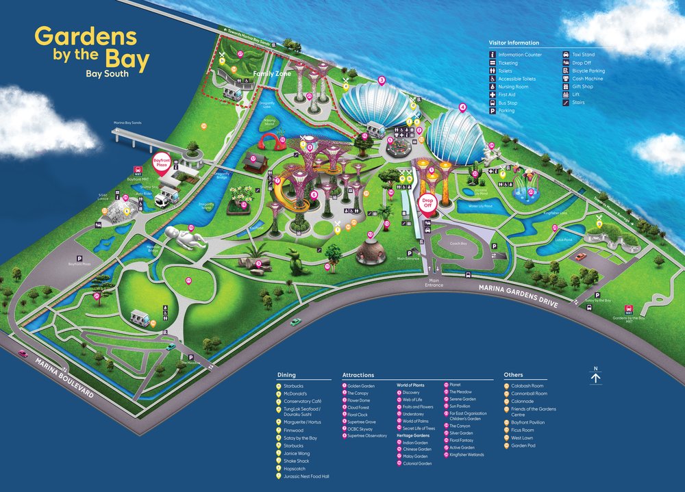 Map of Singapore Gardens by the Bay