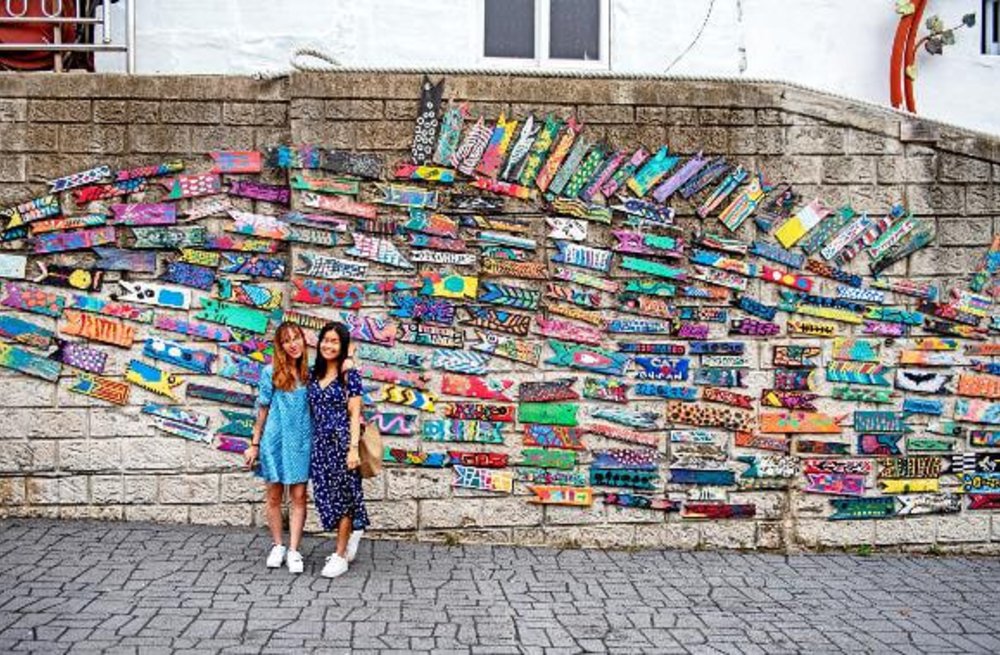 甘川洞文化村作品：穿越巷弄的魚