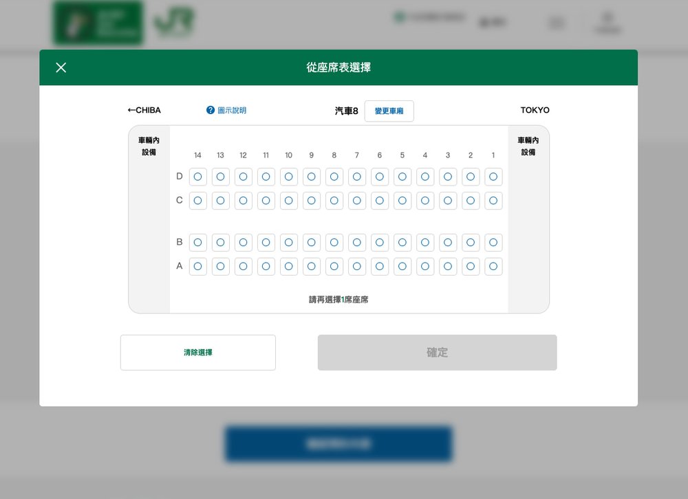 JR 周遊券｜選擇你想要的座位