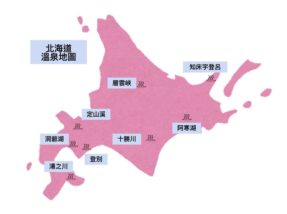北海道溫泉地圖
