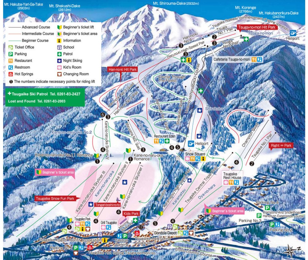 栂池高原滑雪場, 白馬滑雪