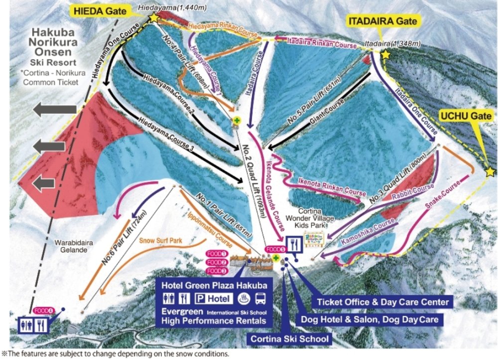 白馬 Cortina 滑雪場, 白馬滑雪